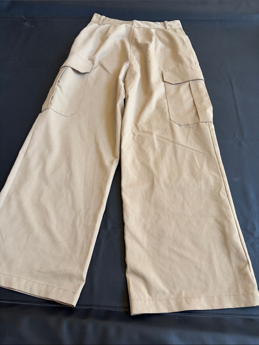 19 Cooper Tan Wide Leg Cargo Pants High Rise Cropped Utility Size M - Picture 4 of 8